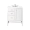 James Martin Vanities Addison 30in Single Vanity, Glossy White w/ 3 CM Eternal Jasmine Pearl Quartz Top E444-V30-GW-3EJP - alternate 1